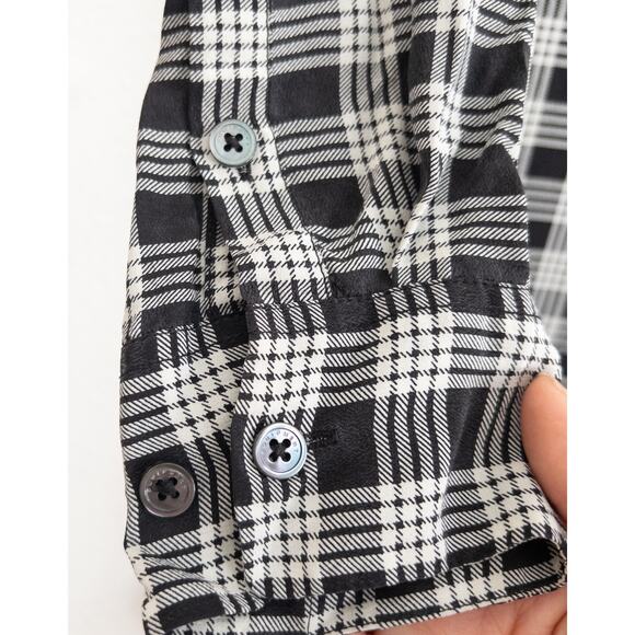 Equipment Knox Lace Up Plaid Silk Shirt Dress Size Small - Picture 7 of 13